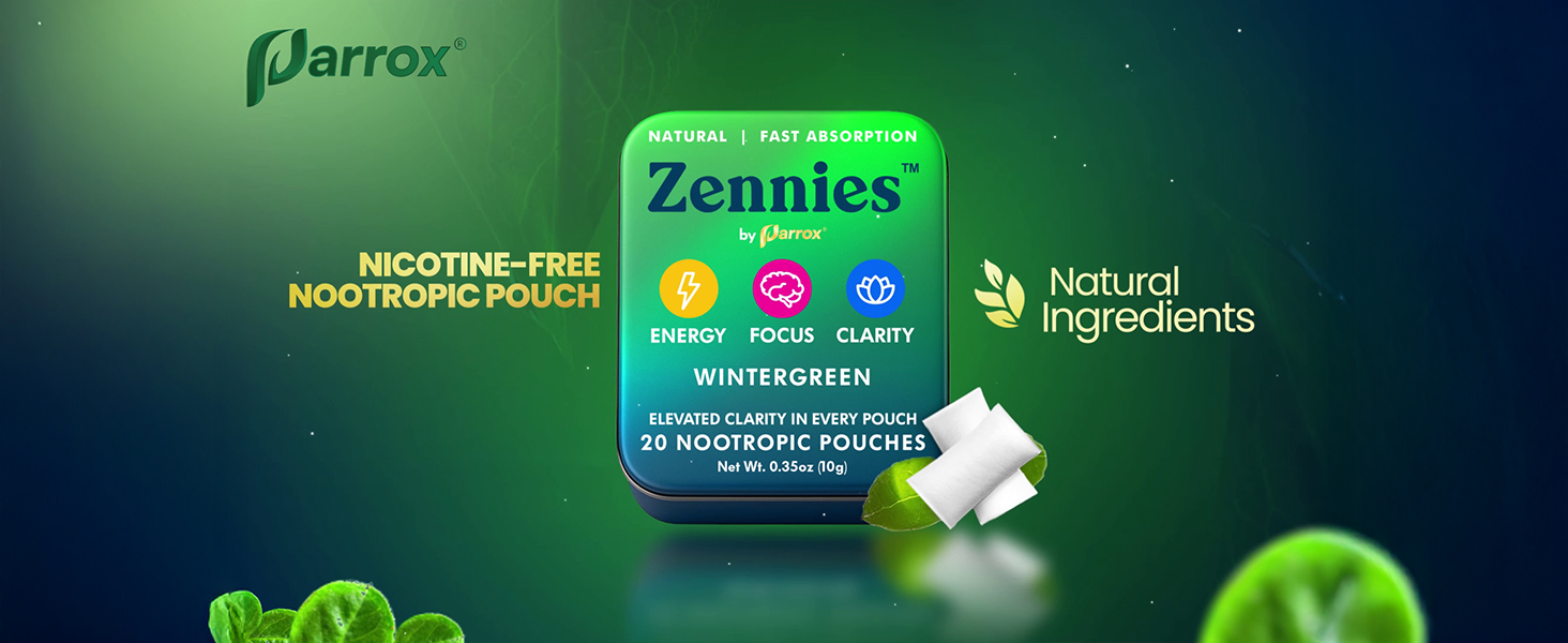 Amazon.com: Zennies Caffeine Nootropic Pouches with Alpha GPC, L